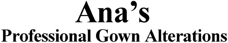 Ana's Professional Gown Alterations